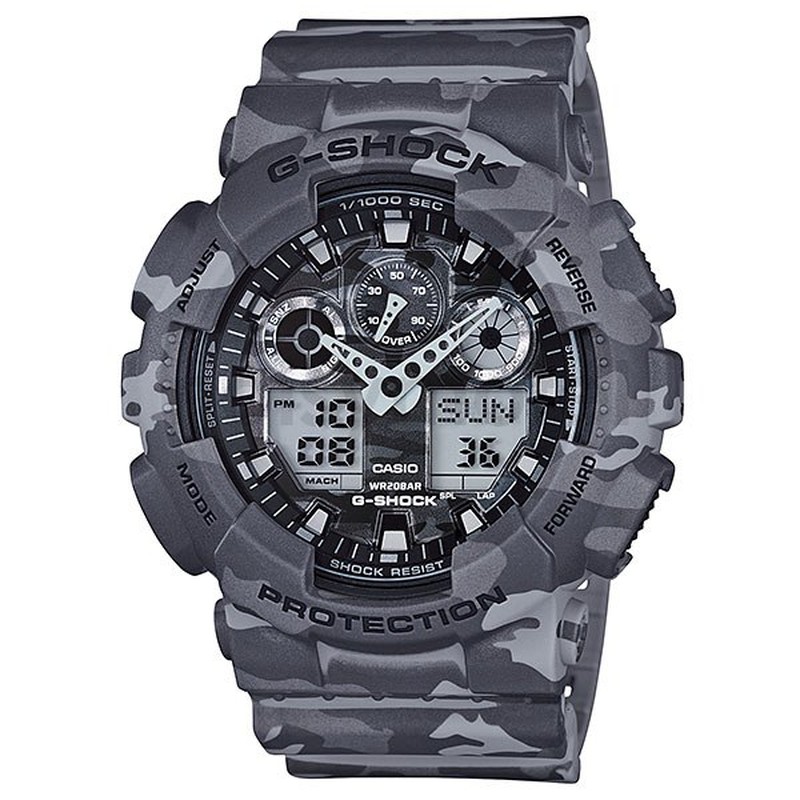 Perca Desafortunadamente Consentimiento Casio G-Shock Grey Camouflage Watch GA-100CM-8AER — Joyeriacanovas
