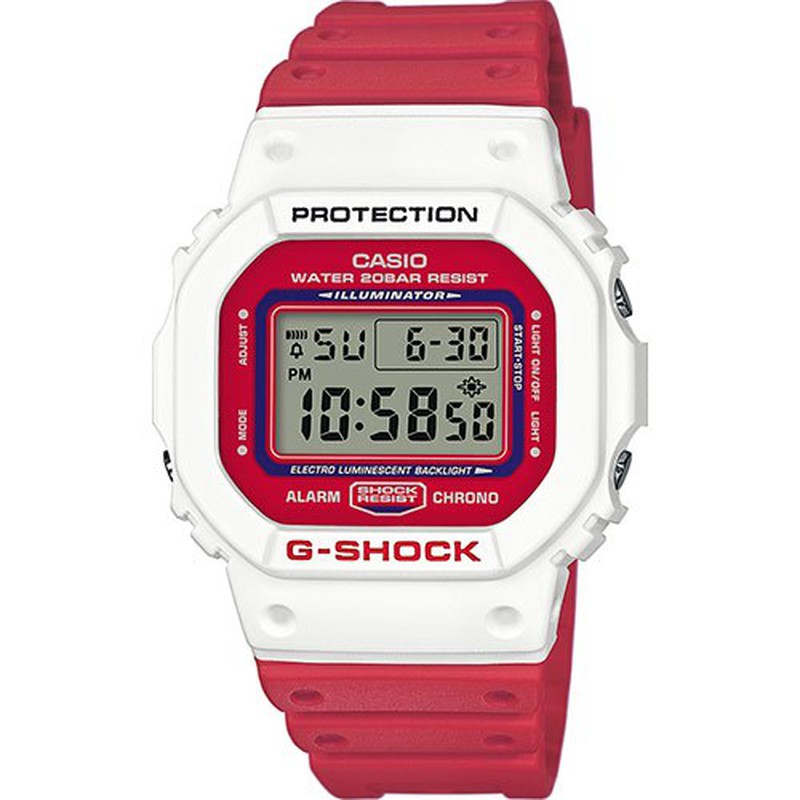 Binnenwaarts schraper Geweldig Casio G-Shock DW-5600TB-4AER Rood-wit horloge — Joyeriacanovas