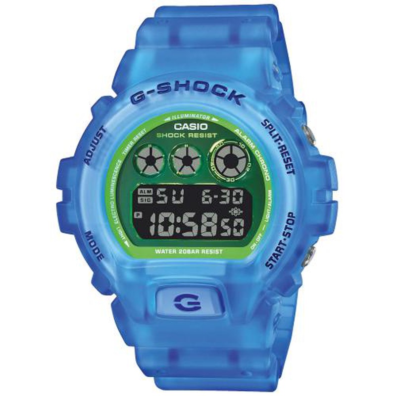 chocolate Bronceado Contaminar Reloj Casio G-Shock DW-6900LS-2ER Sport Azul Transparente — Joyeriacanovas