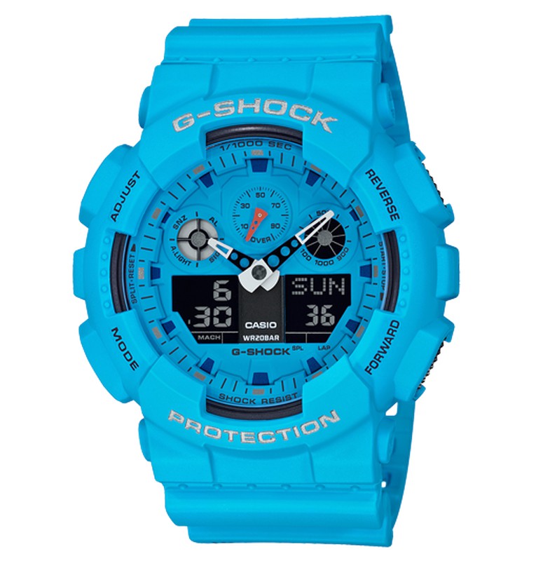 Desconfianza Frank Worthley Favor Reloj Casio G-Shock GA-100RS-2AER Sport Azul — Joyeriacanovas