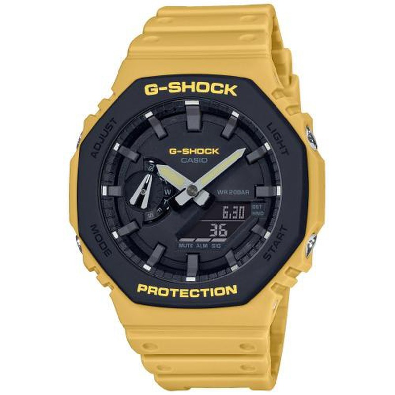 voorbeeld Beoefend Maak een naam Casio G-Shock GA-2110SU-9AER Geel horloge — Joyeriacanovas
