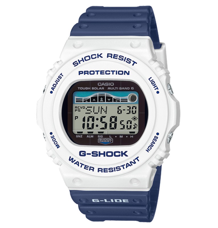 Champagne hongersnood Geelachtig Casio G-Shock GWX-5700SS-7ER Sport tweekleurig wit en blauw horloge —  Joyeriacanovas