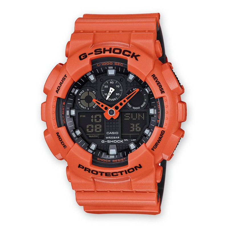 bedreiging schoner vitamine Casio G-Shock herenhorloge GA-100L-4AER G-SPECIAL oranje — Joyeriacanovas