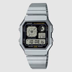 Reloj Casio Hombre A130WE-1AER Acero Esfera Negra