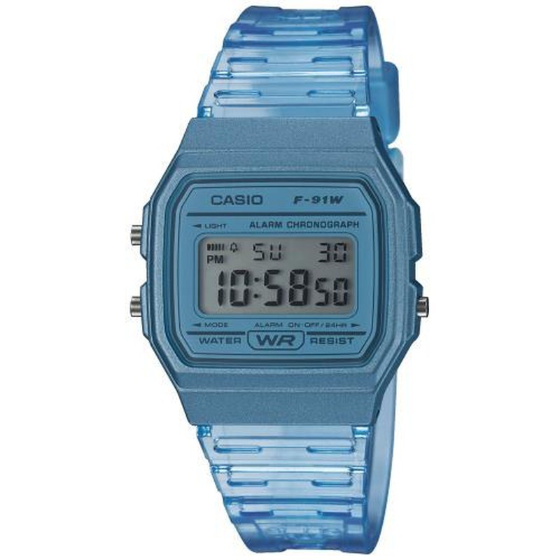 Reloj Casio Hombre F-91WS-2EF Digital Azul — Joyeriacanovas