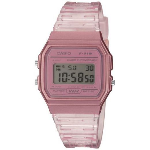 Rellotge Casio Home F-91WS-4EF Digital Rosat