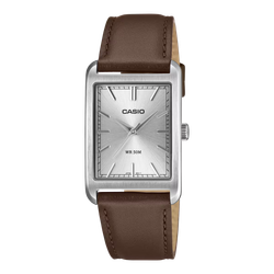 Reloj Casio Hombre MTP-B215L-7AV Piel Marrón Acero Analógico