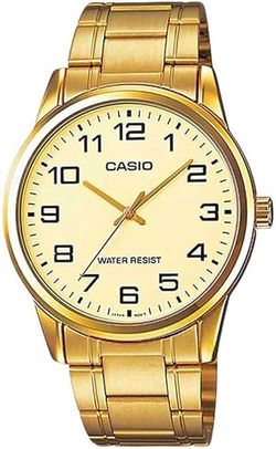 Reloj Casio Hombre MTP-V001G-9B Acero Dorado Analógico