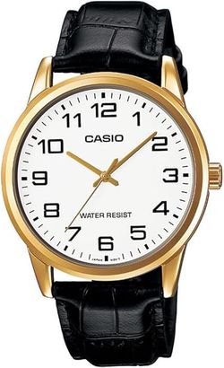 Reloj Casio Hombre MTP-V001GL-7B Piel Negra Acero Dorado Analógico