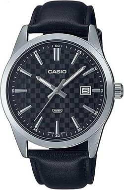 Reloj Casio Hombre MTP-VD03L-1A Piel Negra Acero Analógico