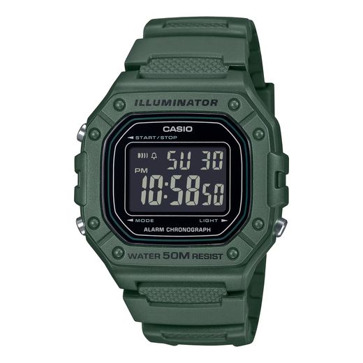 Reloj Casio Hombre W-218H-3BV Sport Verde Digital