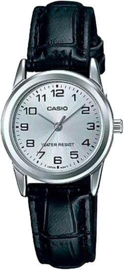 Reloj Casio Mujer LTP-V001L-7B Piel Negra Acero Analógico