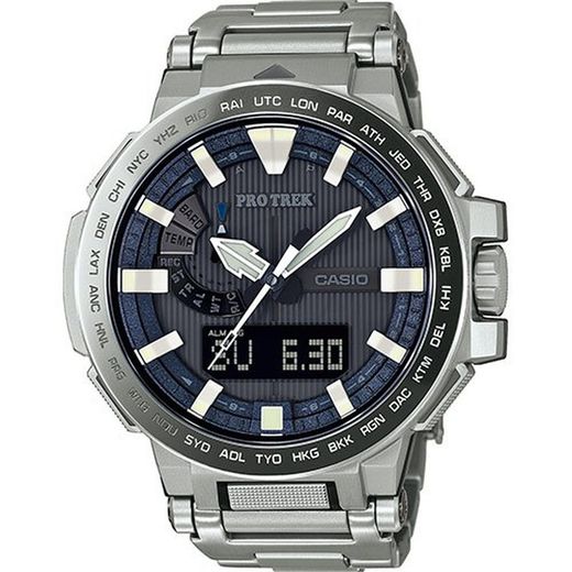 Relógio de titânio Casio Pro Trek PRX-8000GT-7PR