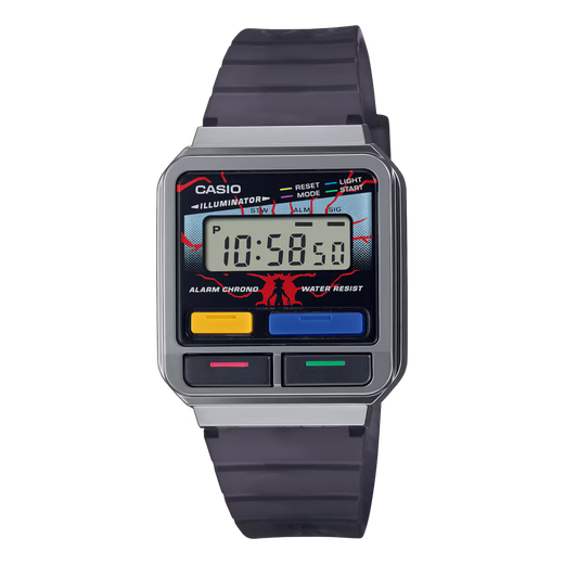 Reloj Casio Unisex A120WEST-1AER Stranger Things Edición Especial NETFLIX Gris Digital