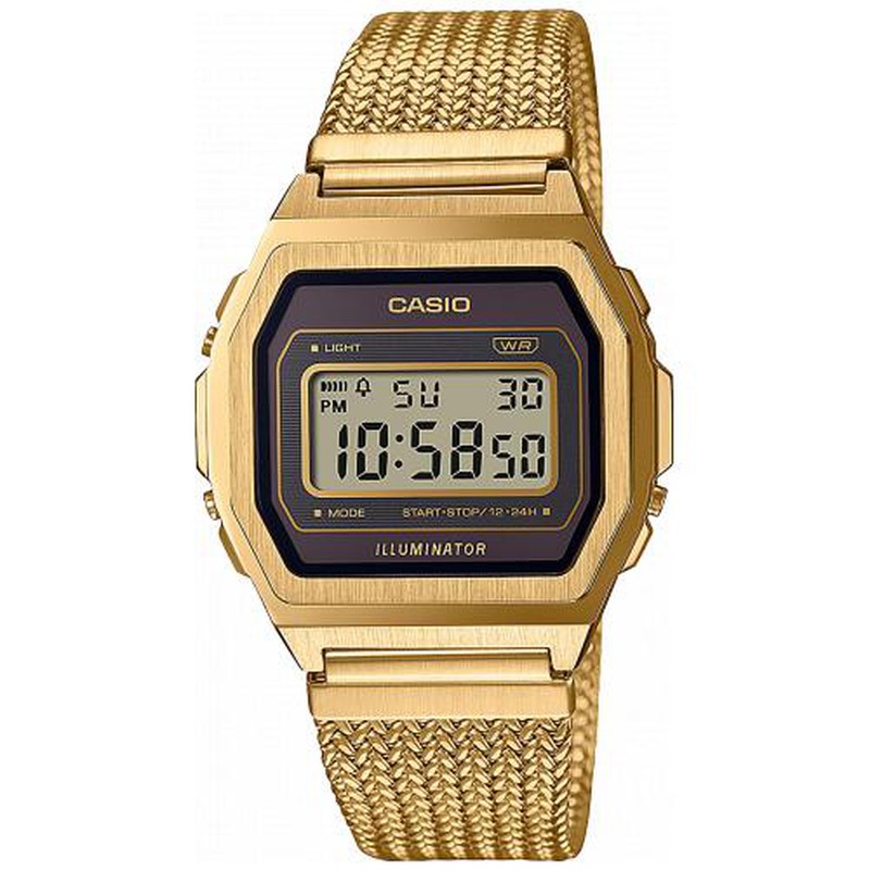Uheldig Caroline Hykler Casio Vintage Watch A1000MGA-5EF Guld — Joyeriacanovas