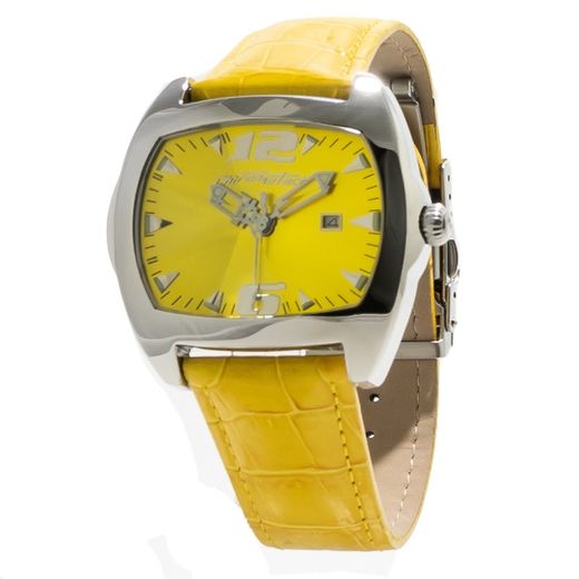 Montre homme Chronotech CT2188M-05 en cuir jaune