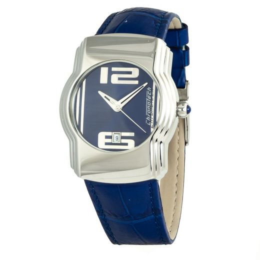 Relógio Masculino Chronotech CT7279M-09 Couro Azul