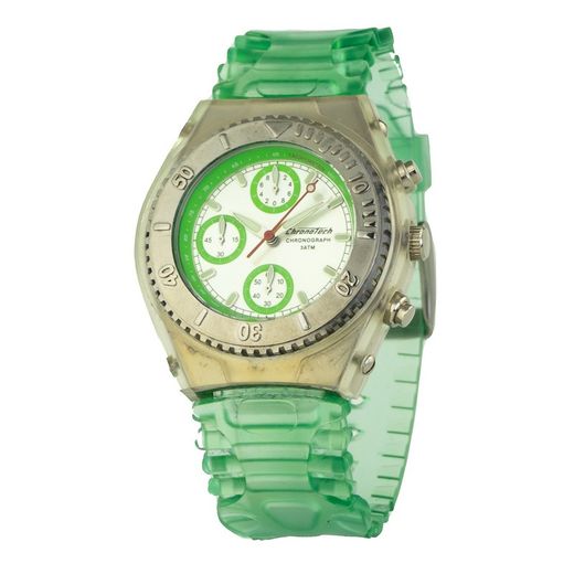 Montre homme Chronotech CT7284-07 en caoutchouc vert