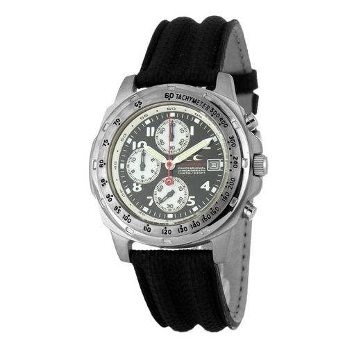 Chronotech Men's Watch CT9127-03 Black Leather