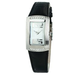 Montre femme Chronotech CT7017L-03S en cuir noir