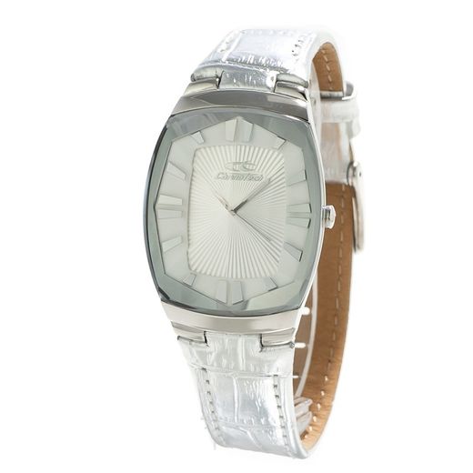 Relógio Feminino Chronotech CT7065L-26 Prata Couro
