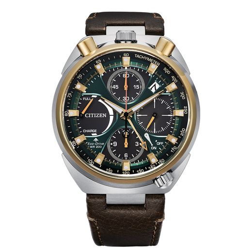 Reloj Citizen Hombre AV0104-06W Tsuno Edición Limitada Piel Marrón Acero Bicolor Dorado Eco-Drive
