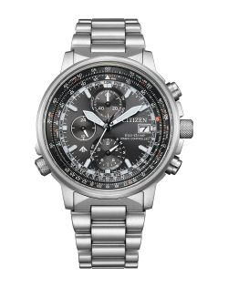 Reloj Citizen Hombre AT8300-58E Promaster Skyhawk Eco-Drive Analógico-Digital Plateado Bicolor Negro