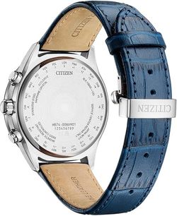 Reloj Citizen Hombre BY1030-09A Radio Controlled Moonphase Eco-Drive Piel Azul Acero