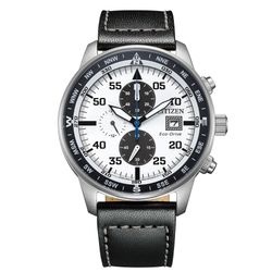Reloj Citizen Hombre CA0880-07A Piel Negra Acero Cronógrafo Analógico