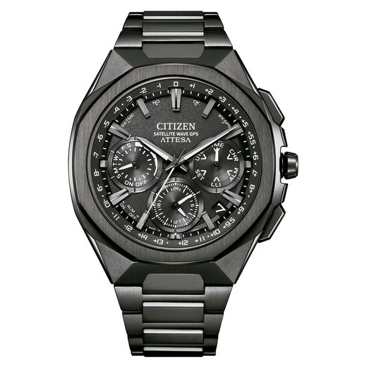 Montre Citizen CC4105-69E pour homme, bracelet en titane noir Attesa SW GPS