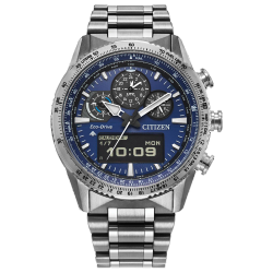 Reloj Citizen Hombre JV2000-51L Promaster Skyhawk Eco-Drive Analógico-Digital Plateado Bicolor Azul