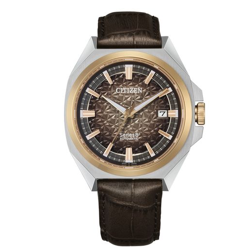Reloj Citizen Hombre NB6059-06W Series 8 Edición Limitada Piel Marrón Acero Bicolor Dorado Automático