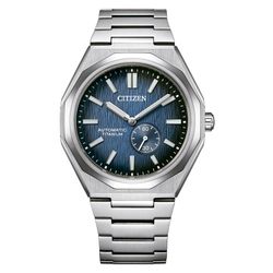 Reloj Citizen Hombre NK5020-58M Titanio Automático 8322 Zenshin 60 Plateado Bicolor Azul
