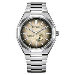 Reloj Citizen Hombre NK5020-58P Titanio Automático 8322 Zenshin 60 Plateado Bicolor Dorado