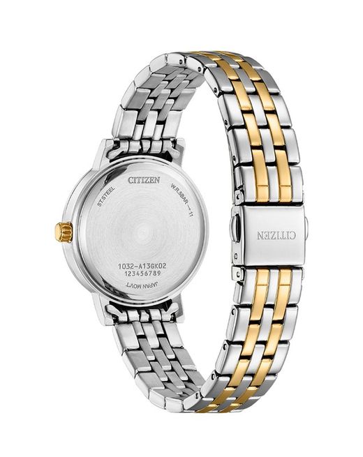 Relógio Citizen Feminino EL3106-59D Aço Bicolor Rosa Zircônia