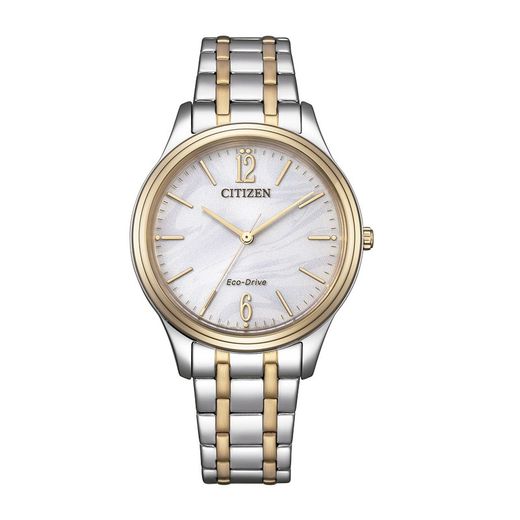 Citizen Women's Watch EM0416-78A Two-Tone Gold Steel Lady Elegance