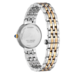 Reloj Citizen Mujer EM0996-84Y Acero Eco-Drive Analógico Plateado Bicolor Dorado