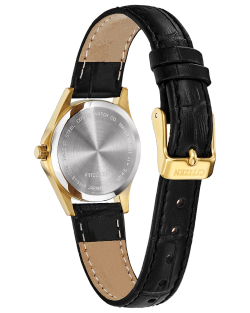 Reloj Citizen Mujer EQ0593-26A Piel Negra Acero Dorado Analógico