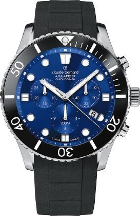 Reloj Claude Bernard Hombre 10252 3NBCA BUIB Swiss Made Sport Negro Cronógrafo Acero Analógico