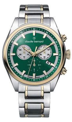 Reloj Claude Bernard Hombre 10259 357JM VAID Swiss Made Cronógrafo Acero Bicolor Dorado Analógico