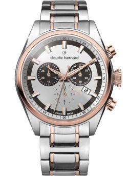 Reloj Claude Bernard Hombre 10259 357RM AGIR Swiss Made Cronógrafo Acero Bicolor Rose Analógico