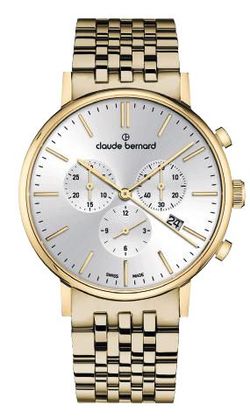 Reloj Claude Bernard Hombre 10261 37JM AID Swiss Made Cronógrafo Acero Dorado Analógico