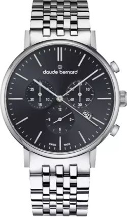 Reloj Claude Bernard Hombre 10261 3M NIN Swiss Made Cronógrafo Acero Analógico