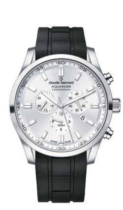 Reloj Claude Bernard Hombre 10262 3CA AIN Swiss Made Piel Negra Cronógrafo Acero Analógico