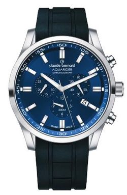 Reloj Claude Bernard Hombre 10262 3CA BUIN Swiss Made Piel Negra Cronógrafo Acero Analógico