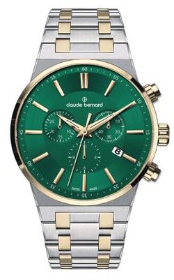 Reloj Claude Bernard Hombre 10265 357JM VID Swiss Made Cronógrafo Acero Bicolor Dorado Analógico