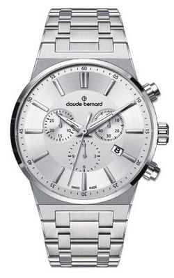 Reloj Claude Bernard Hombre 10265 3M AIN Swiss Made Cronógrafo Acero Analógico