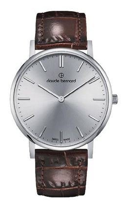 Reloj Claude Bernard Hombre 20219 3 AIN Swiss Made Piel Marrón Acero Analógico