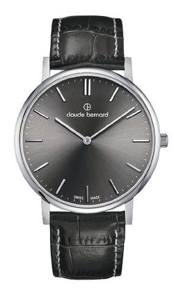 Reloj Claude Bernard Hombre 20219 3 GIN Swiss Made Piel Gris Acero Analógico