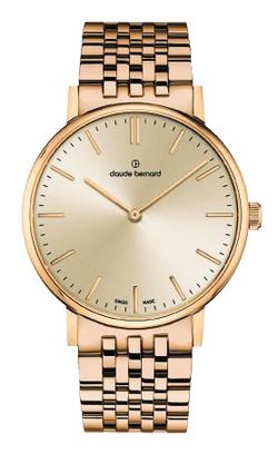 Reloj Claude Bernard Hombre 20234 37JM DI Swiss Made Acero Rose Analógico